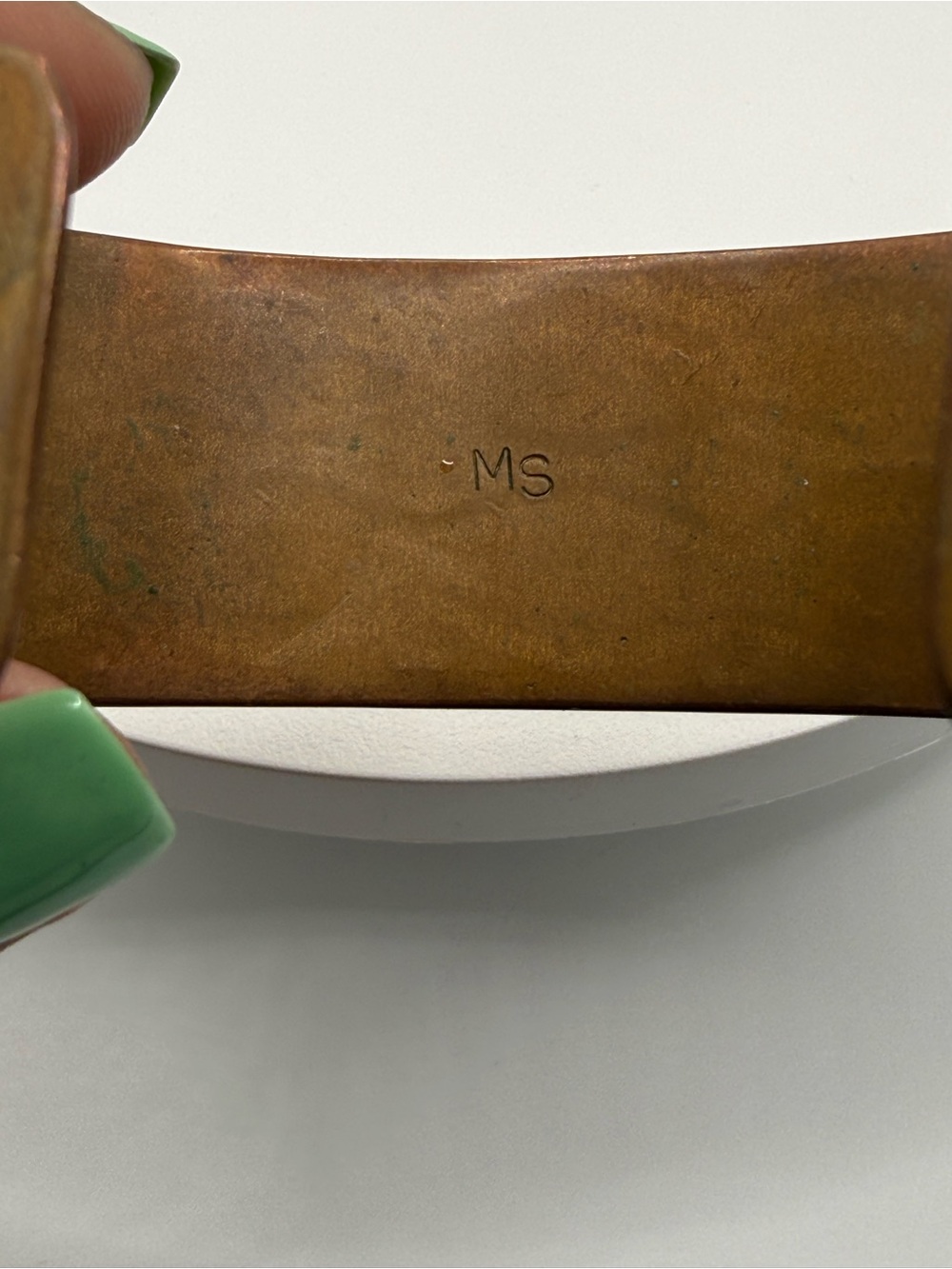 Vintage Maisel’s Souvenir Company Solid Copper Hand Stamped Cuff Bracelet-Signed - Picture 2 of 4